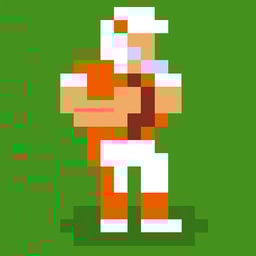 A retro bowl icon image of a football player.